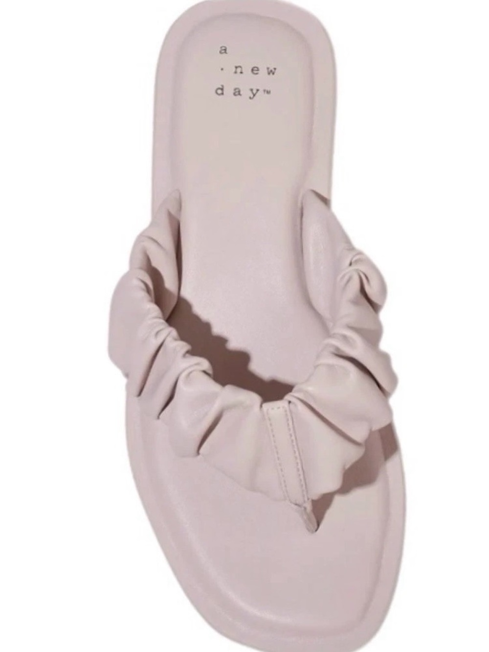 Women's Blossom Scrunched Flip Flop Sandals - a New Day Blush Sz 8.5 - Picture 3 of 6